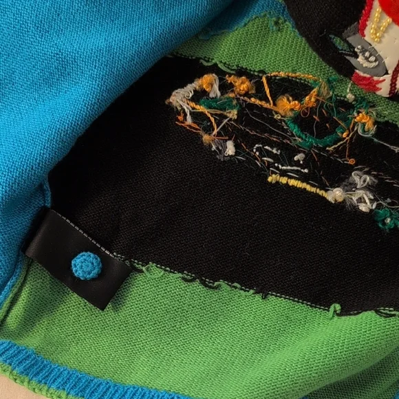 Vintage Michael Simon Blue Knit Cardigan - Picture 12 of 15